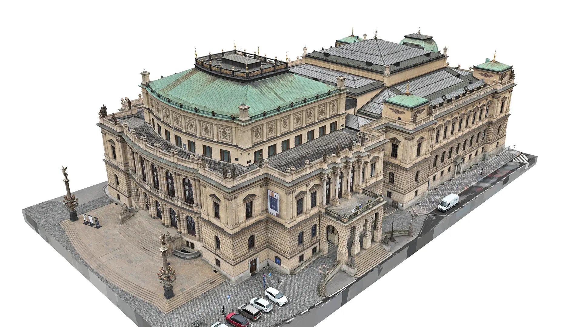 Rudolfinum — výkres střech